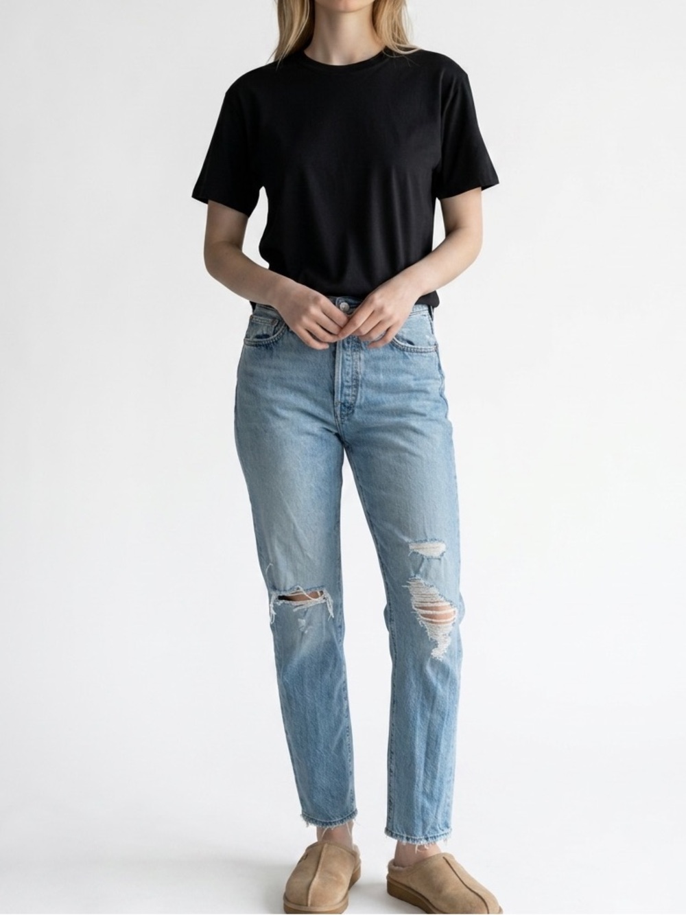 Mother Superior Hotter On The Other Side Light Blue The Huffy Skimp Jeans 27